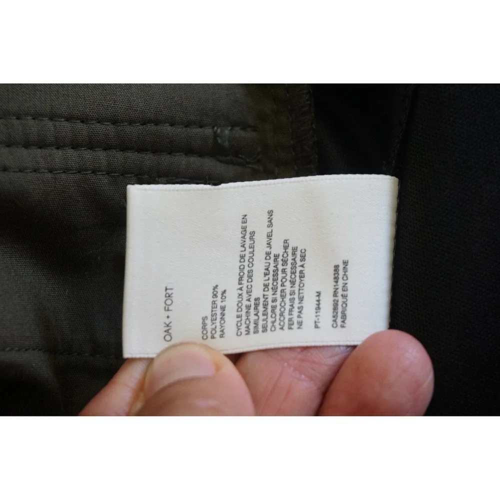 Oak + Fort CONVERTIBLE CARGO PANT Utilitarian Gorpcore Straight Leg Green Size L